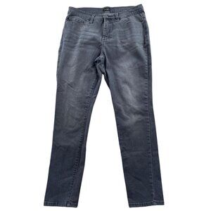 Lee Women's Jeans Size 32x29 Measured Gray Denim Slimming Fit Skinny Leg Ankle